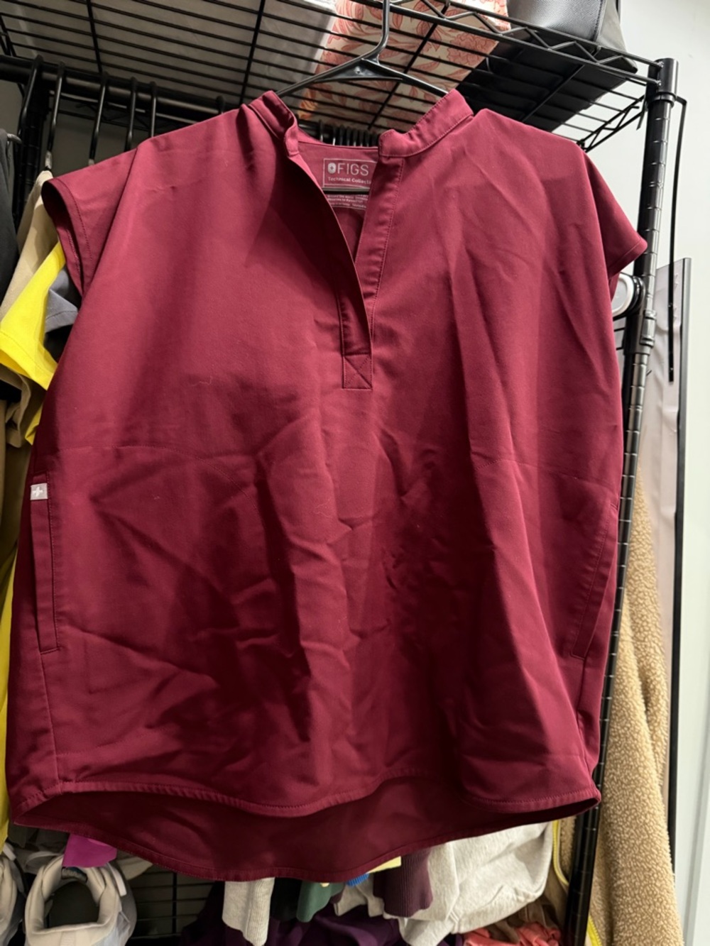 FIGS maroon top